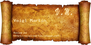 Veigl Martin névjegykártya
